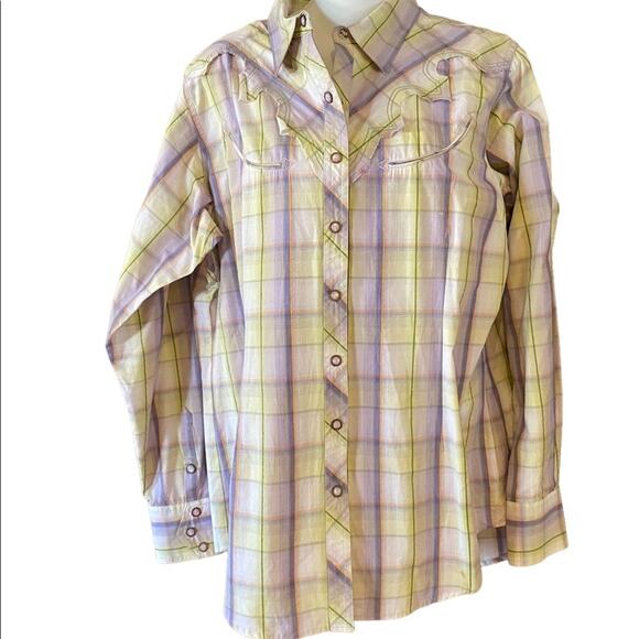 Ariat Women's Large Western Style Pearl Snap Button Up Shirt - Picture 1 of 9